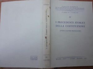 I precedenti storici della costituzione - vol. IV