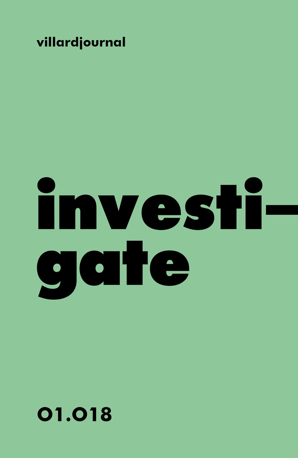 INVESTIGATE (2018) VOL.1