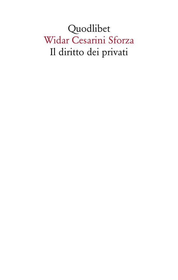 IL DIRITTO DEI PRIVATI