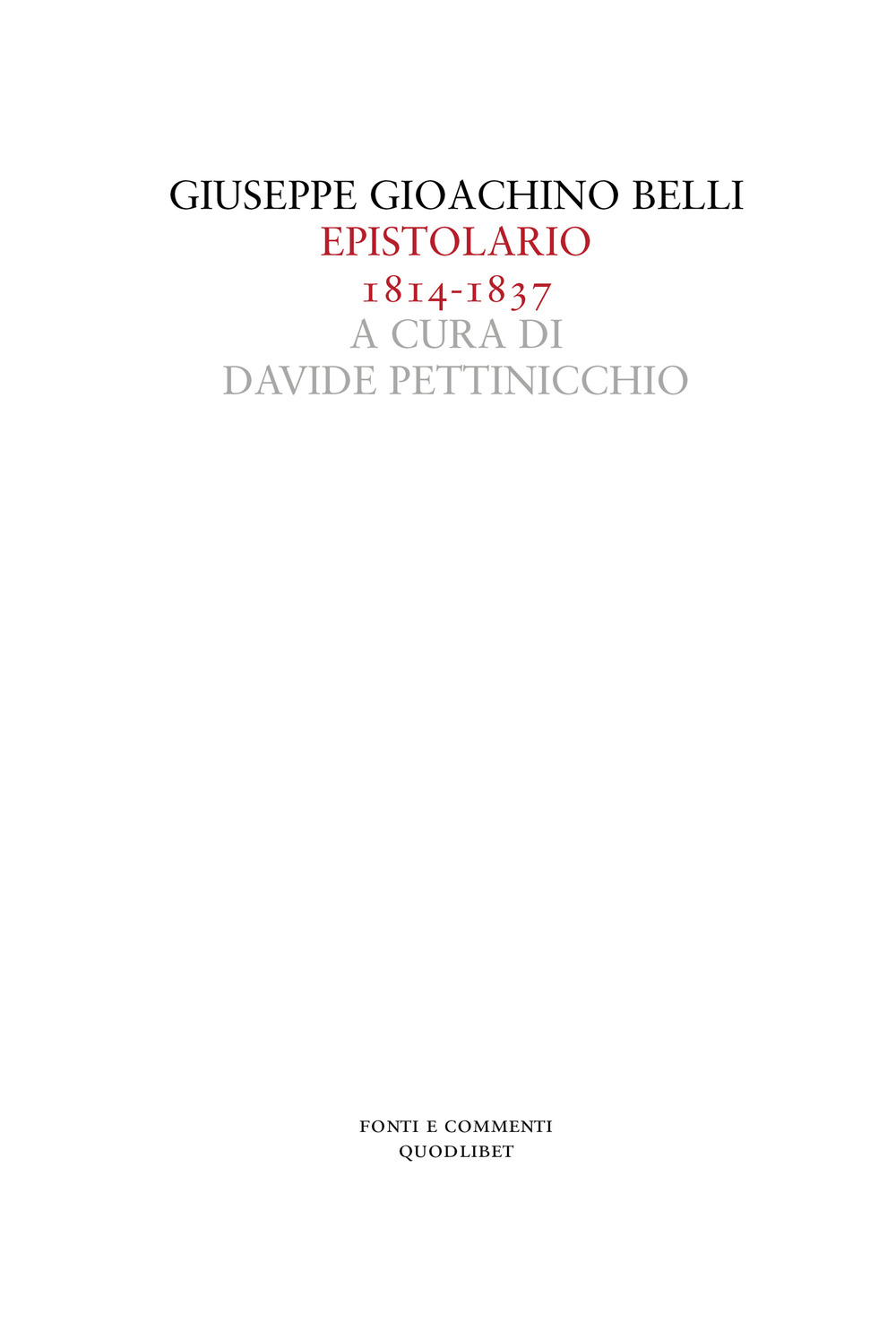 EPISTOLARIO (1814-1837)