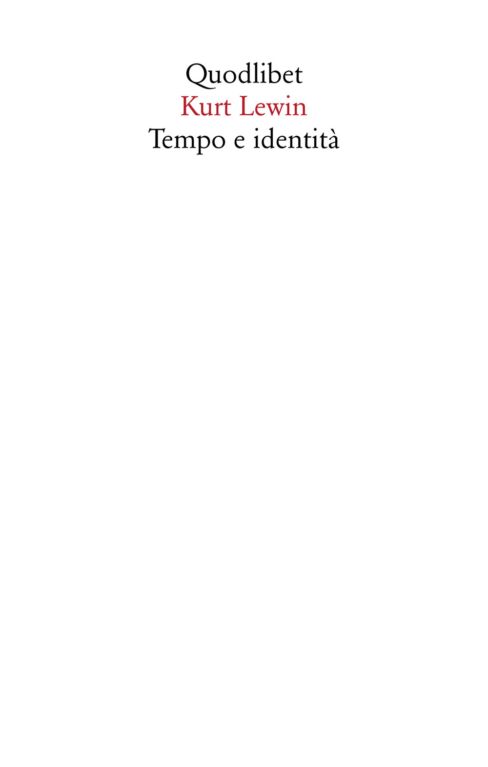 TEMPO E IDENTITÀ