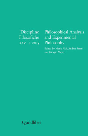 PHILOSOPHICAL ANALYSIS AND EXPERIMENTAL PHILOSOPHY