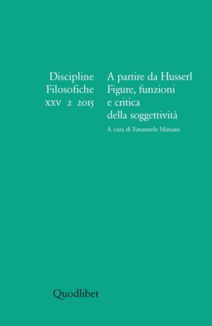 DISCIPLINE FILOSOFICHE XXV 2 2015