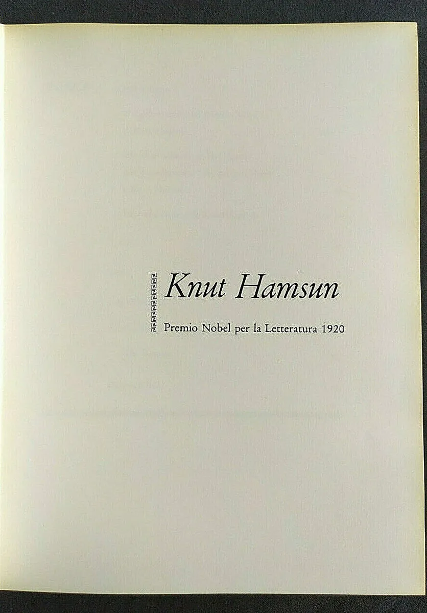 I premi Nobel per la letteratura - Knut Hamsun (premio Nobel 1920)