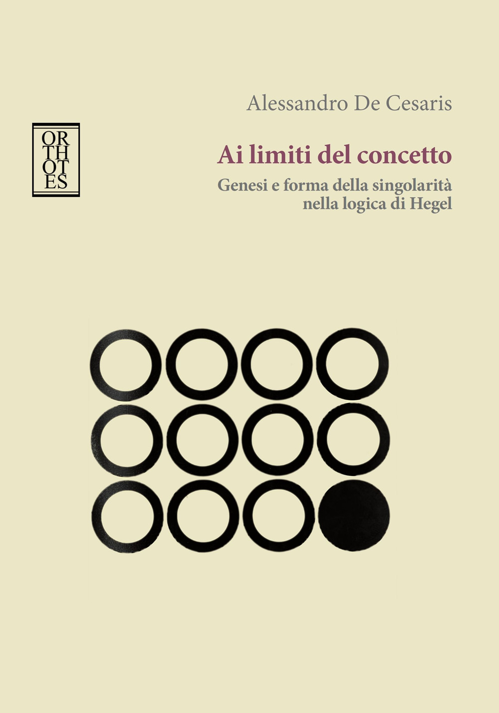 AI LIMITI DEL CONCETTO. GENESI E FORMA DELLA SINGOLARITÀ NELLA LOGICA DI HEGEL