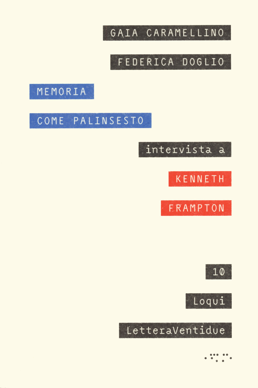 MEMORIA COME PALINSESTO