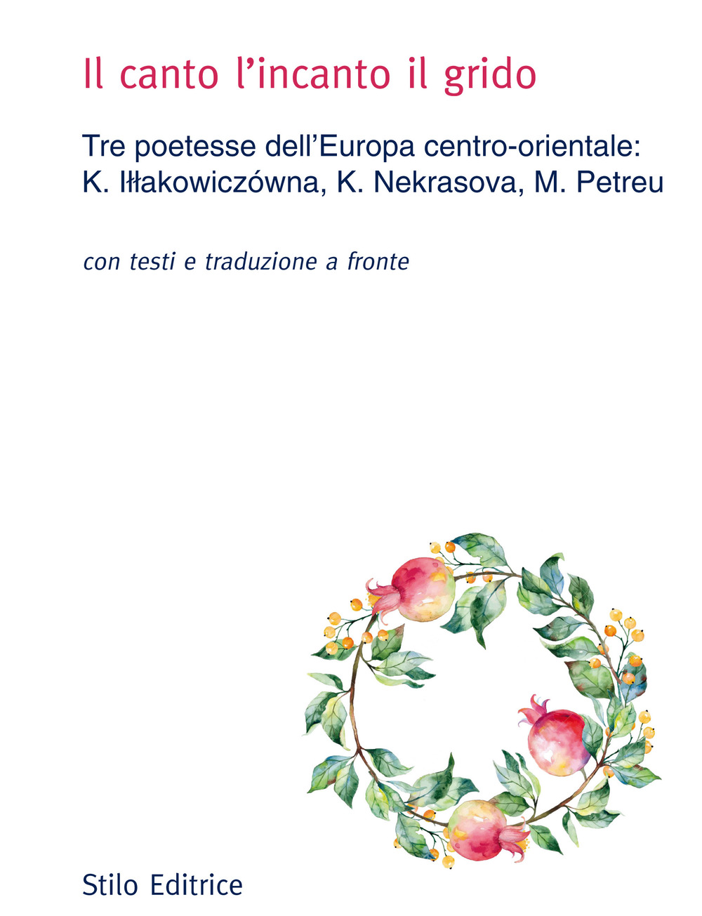CANTO L'INCANTO IL GRIDO. TRE POETESSE DELL’EUROPA CENTRO-ORIENTALE: K. ILLAKOWICZÓWNA, K. NEKRASOVA, M. PETREU. CON TESTO RUSSO, POLACCO E RUMENO A FRONTE (IL)
