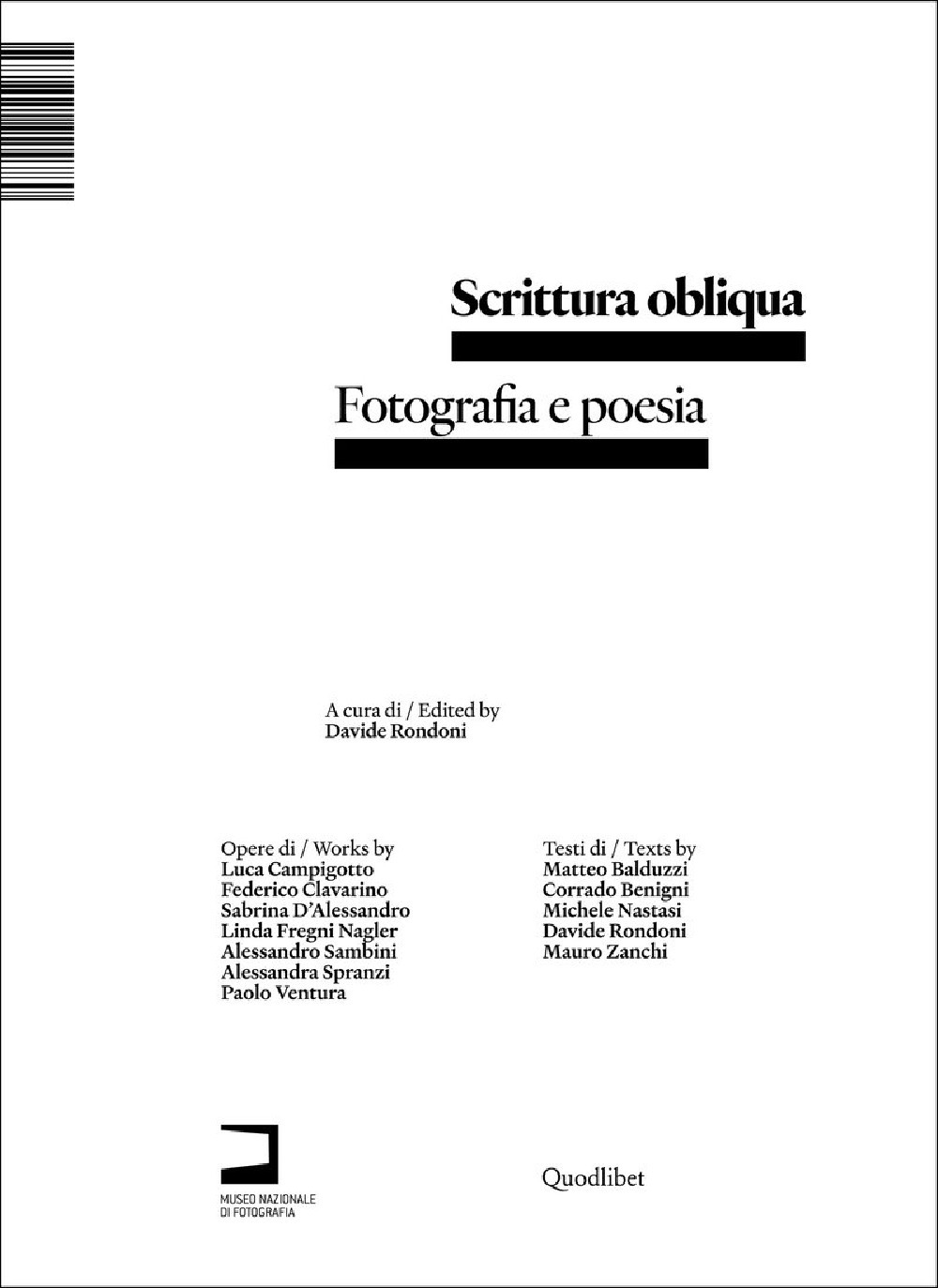 SCRITTURA OBLIQUA. FOTOGRAFIA E POESIA