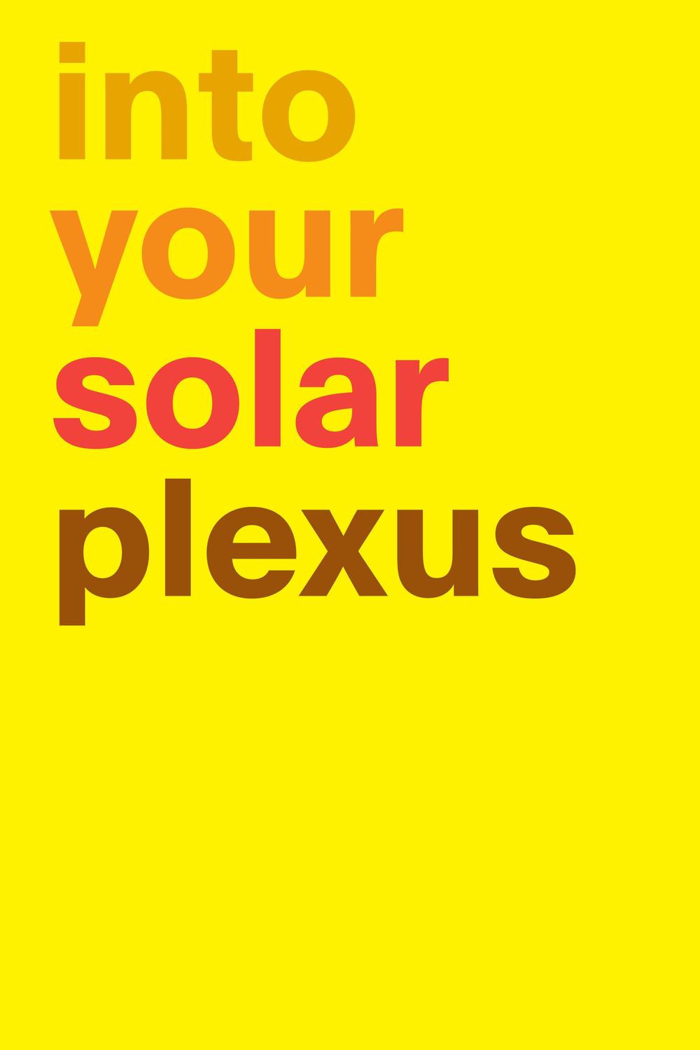 INTO YOUR SOLAR PLEXUS. EDIZ. ILLUSTRATA