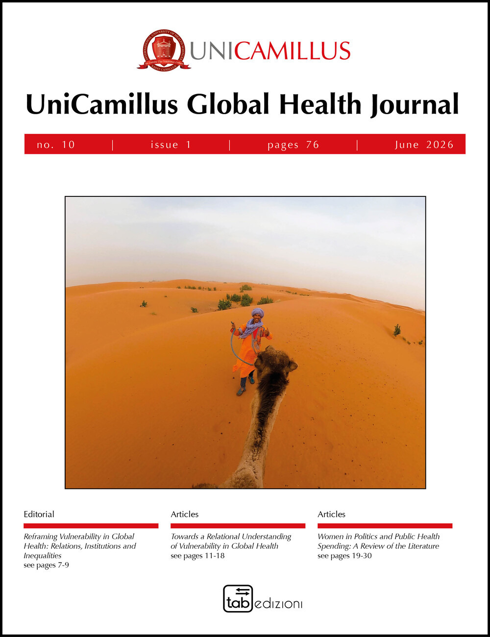 UGHJ. UNICAMILLUS GLOBAL HEALTH JOURNAL N.10 – ISSUE 1 – JUNE 2026