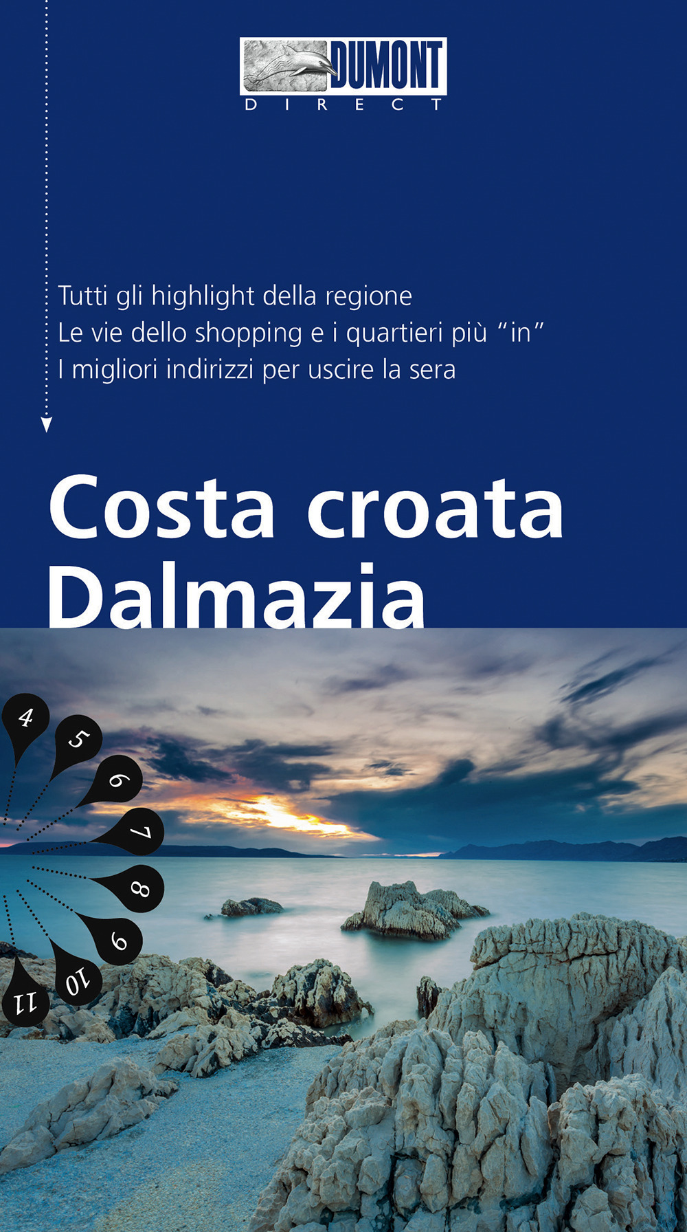COSTA CROATA DALMAZIA. CON CARTA GEOGRAFICA RIPIEGATA
